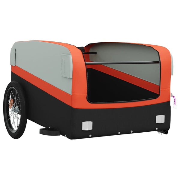 Trailers Bike Trailer Black And Orange 45 Kg Iron