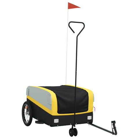 Trailers Bike Trailer Black And Yellow 45 Kg Iron