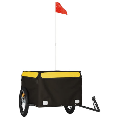 Trailers Bike Trailer Black And Yellow 45 Kg Iron