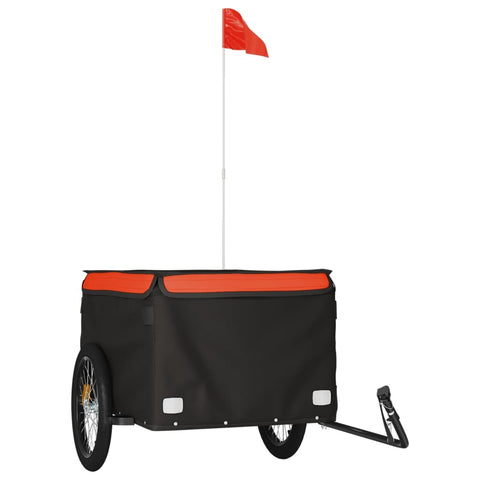 Trailers Bike Trailer Black And Orange 45 Kg Iron