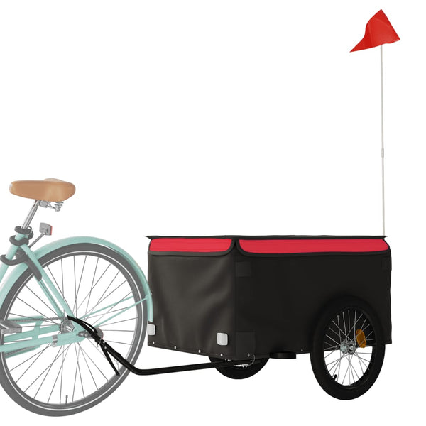 Trailers Bike Trailer Black And Red 45 Kg Iron