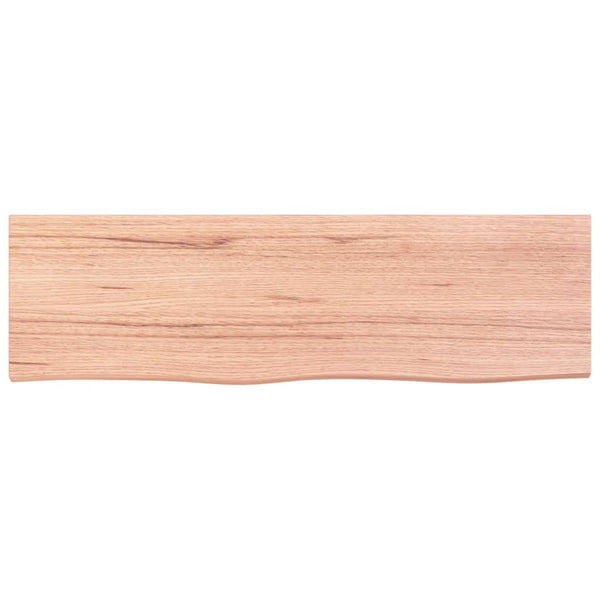 Other Bathroom Accessories Bathroom Countertop Light Brown 100X30x4 Cm Treated Solid Wood