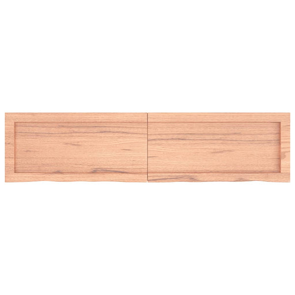 Other Bathroom Accessories Bathroom Countertop Light Brown 120X30x4 Cm Treated Solid Wood