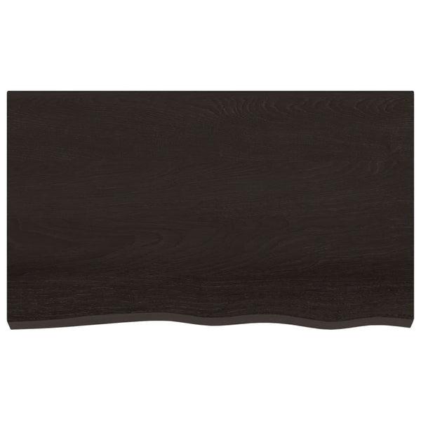 Bathroom Sinks Bathroom Countertop Dark Brown 100X60x2 Cm Treated Solid Wood