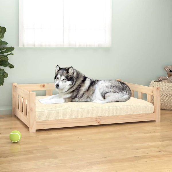 Pet Beds Dog Bed 105.5X75.5X28 Cm Solid Wood Pine