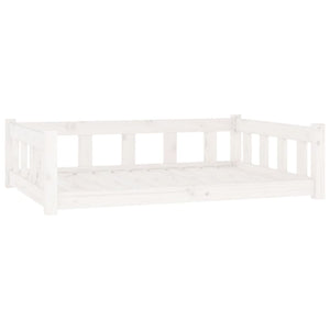 Pet Beds Dog Bed White 105.5X75.5X28 Cm Solid Wood Pine