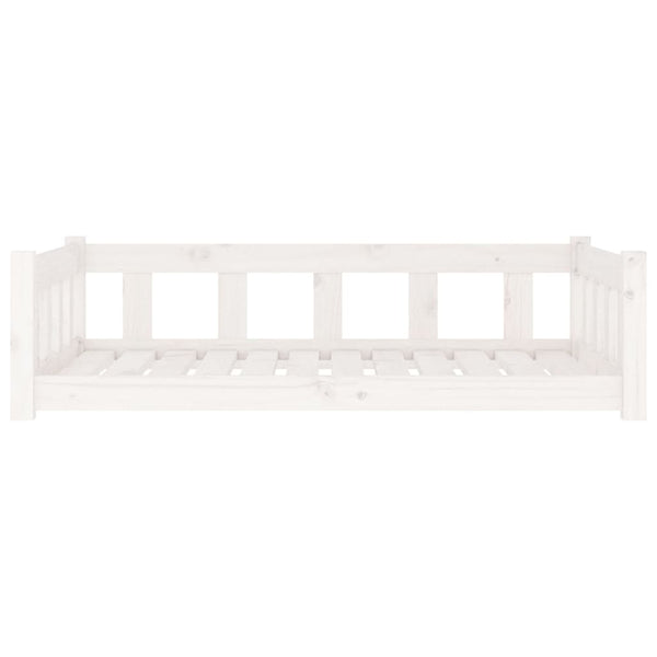 Pet Beds Dog Bed White 105.5X75.5X28 Cm Solid Wood Pine