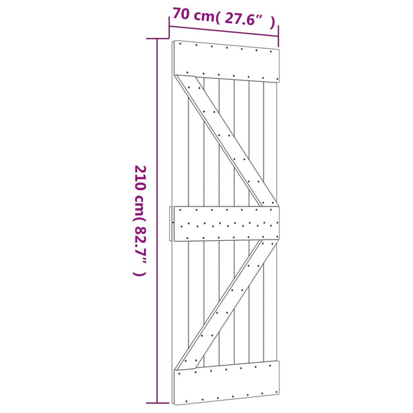 Doors Door Narvik 70X210 Cm Solid Wood Pine