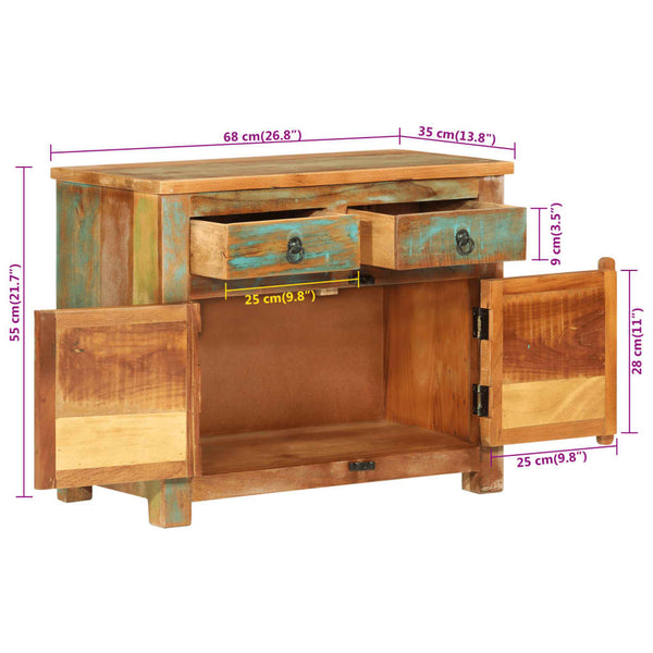 Sideboards & Buffets Sideboard 68X35x55 Cm Solid Wood Reclaimed