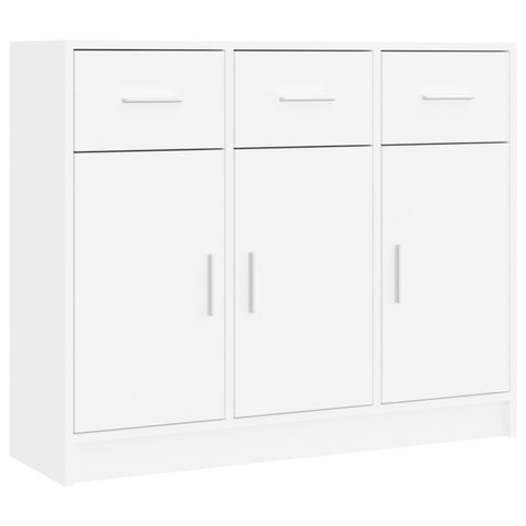 Sideboards & Buffets Sideboard White 91X28x75 Cm Engineered Wood