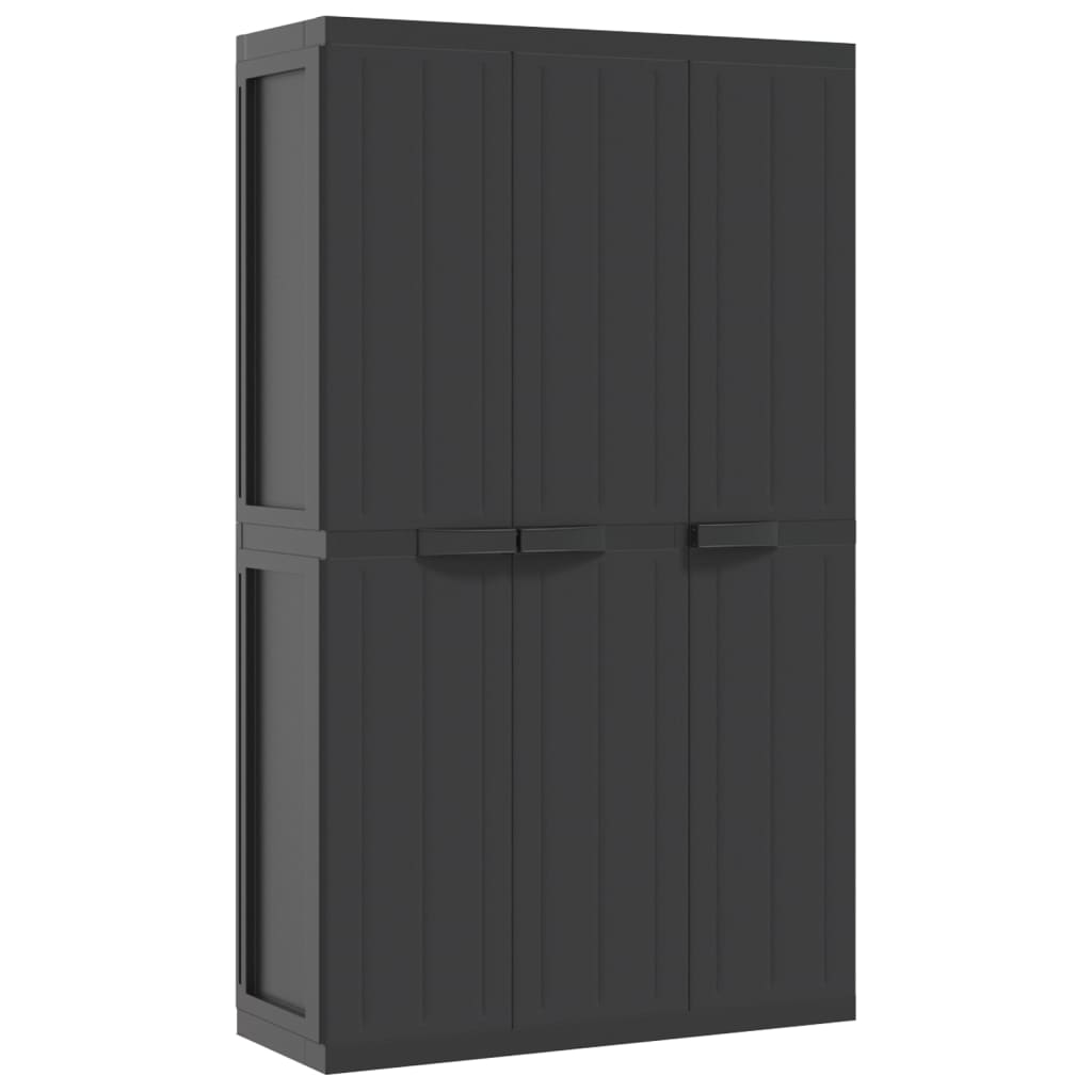 Cabinets & Cupboards Outdoor Storage Cabinet Black 97X37x165 Cm Pp