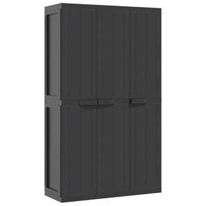 Cabinets & Cupboards Outdoor Storage Cabinet Black 97X37x165 Cm Pp