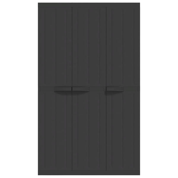 Cabinets & Cupboards Outdoor Storage Cabinet Black 97X37x165 Cm Pp