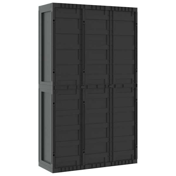 Cabinets & Cupboards Outdoor Storage Cabinet Black 97X37x165 Cm Pp