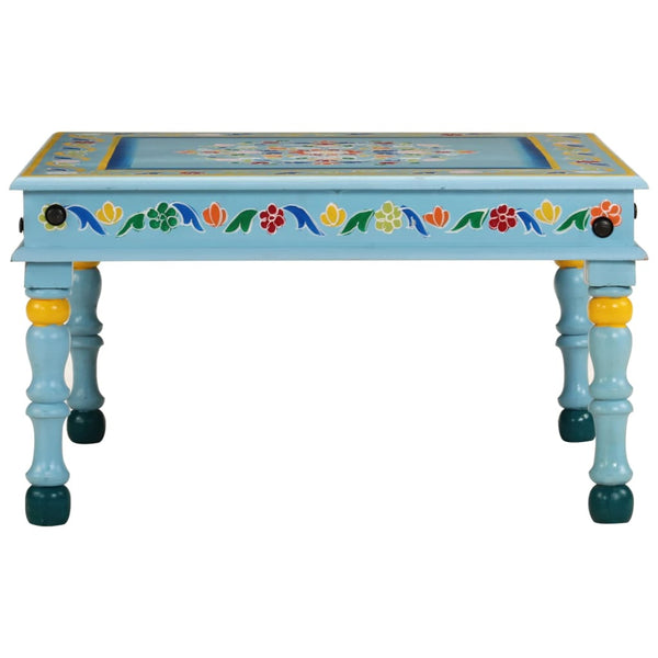 Coffee Tables Coffee Table Turquoise Hand Painted Solid Wood Mango