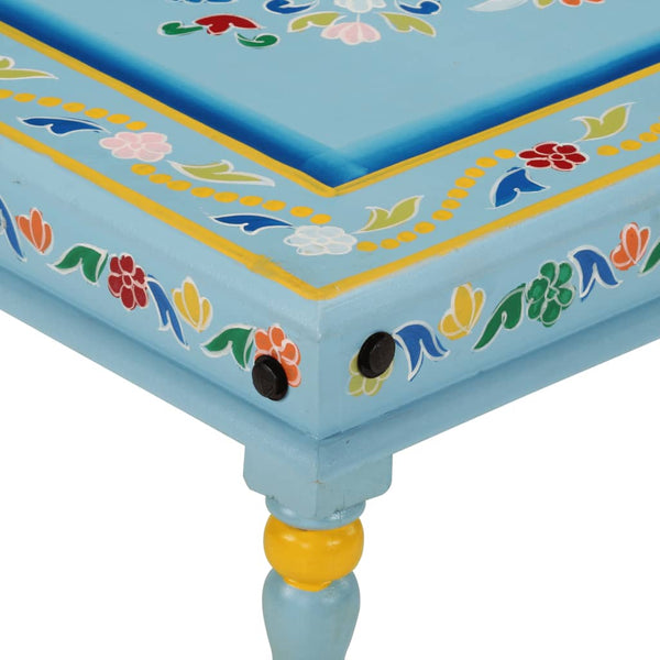 Coffee Tables Coffee Table Turquoise Hand Painted Solid Wood Mango