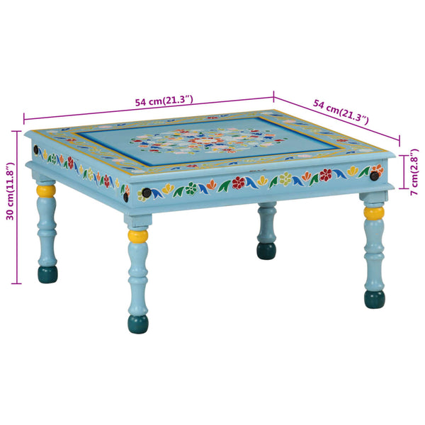 Coffee Tables Coffee Table Turquoise Hand Painted Solid Wood Mango