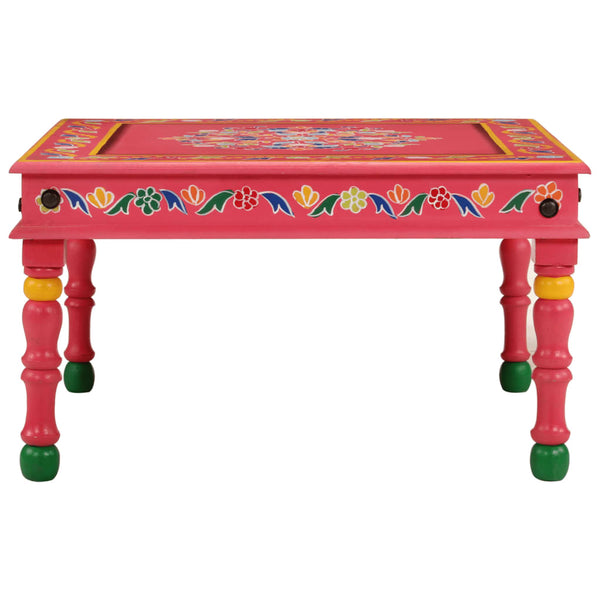 Coffee Tables Coffee Table Pink Hand Painted Solid Wood Mango