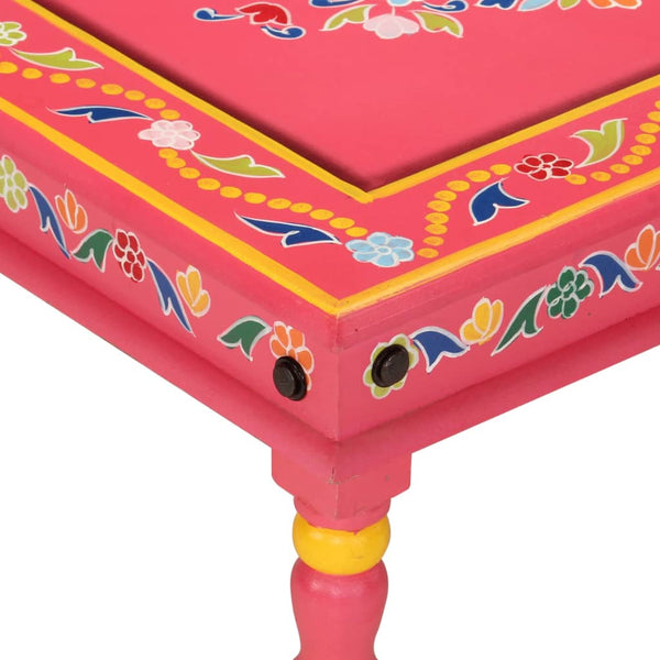 Coffee Tables Coffee Table Pink Hand Painted Solid Wood Mango