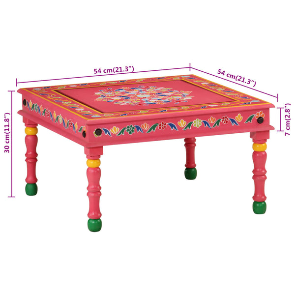 Coffee Tables Coffee Table Pink Hand Painted Solid Wood Mango