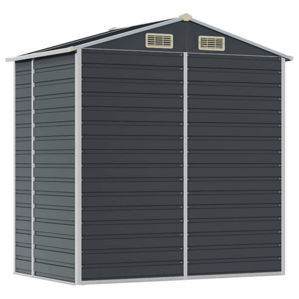 Sheds Summerhouses Carports Garden Shed Anthracite 191X130x198 Cm Galvanised Steel