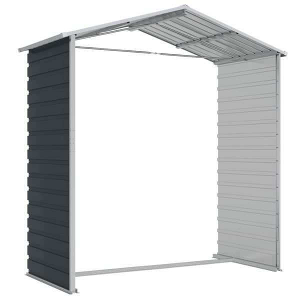 Sheds Summerhouses Carports Garden Shed Anthracite 191X130x198 Cm Galvanised Steel