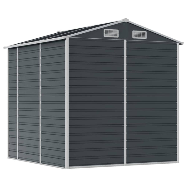 Sheds Summerhouses Carports Garden Shed Anthracite 191X215x198 Cm Galvanised Steel