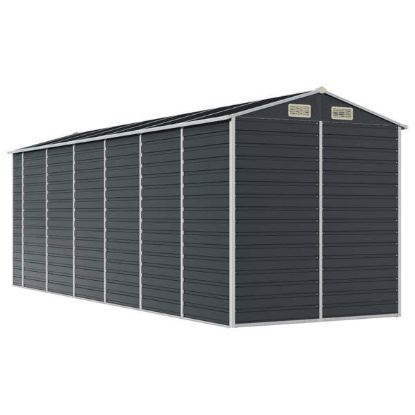 Sheds Summerhouses Carports Garden Shed Anthracite 191X555x198 Cm Galvanised Steel