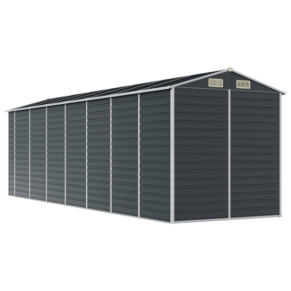 Sheds Summerhouses Carports Garden Shed Anthracite 191X640x198 Cm Galvanised Steel