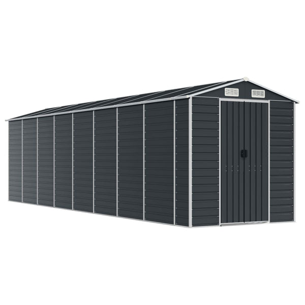 Sheds Summerhouses Carports Garden Shed Anthracite 191X725x198 Cm Galvanised Steel