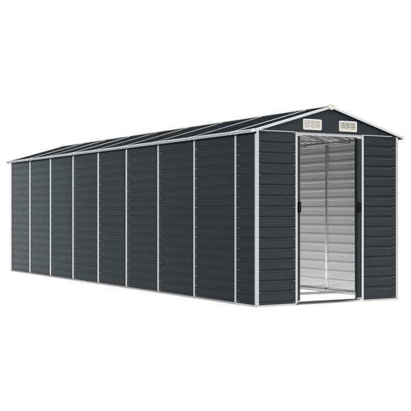 Sheds Summerhouses Carports Garden Shed Anthracite 191X725x198 Cm Galvanised Steel