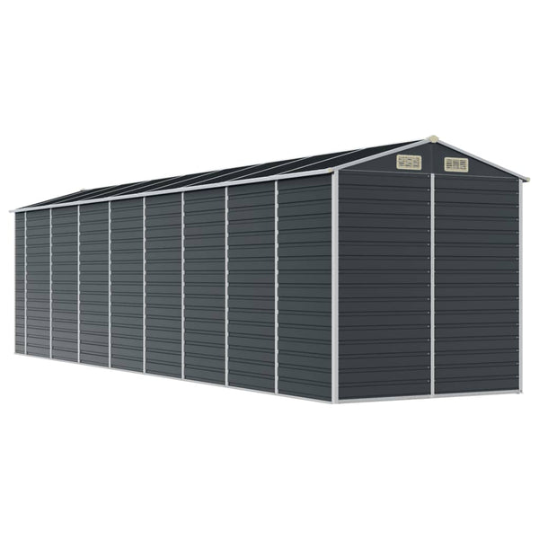 Sheds Summerhouses Carports Garden Shed Anthracite 191X725x198 Cm Galvanised Steel