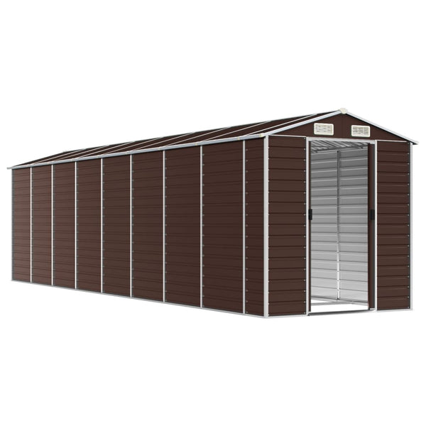 Sheds Summerhouses Carports Garden Shed Brown 191X725x198 Cm Galvanised Steel