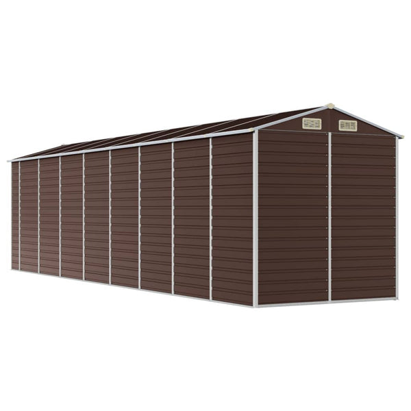 Sheds Summerhouses Carports Garden Shed Brown 191X725x198 Cm Galvanised Steel