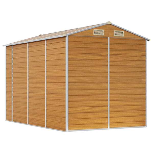 Sheds Summerhouses Carports Garden Shed Light Brown 191X300x198 Cm Galvanised Steel