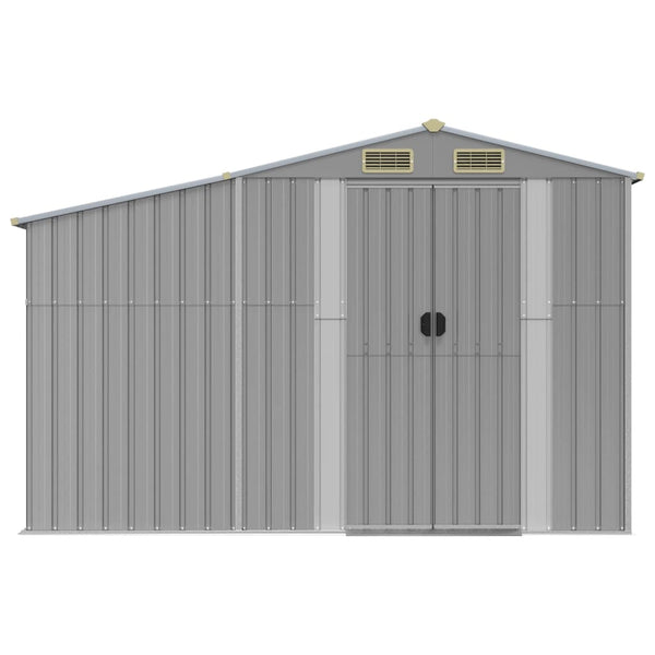 Sheds Summerhouses Carports Garden Shed Grey 277X192.5X179 Cm Galvanised Steel