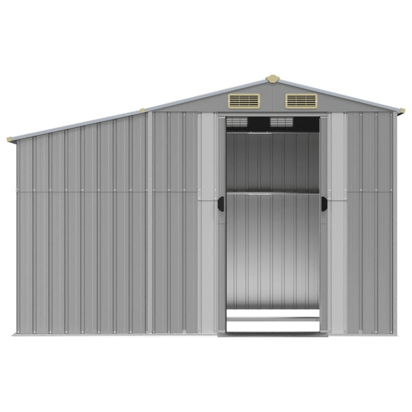 Sheds Summerhouses Carports Garden Shed Grey 277X192.5X179 Cm Galvanised Steel