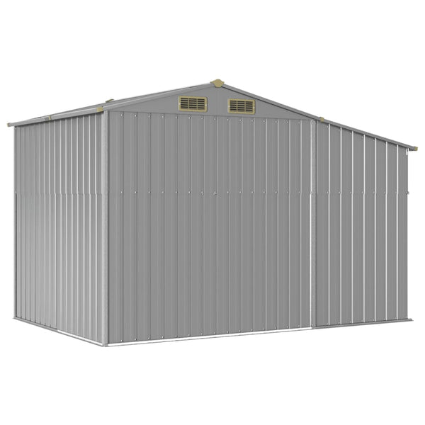 Sheds Summerhouses Carports Garden Shed Grey 277X192.5X179 Cm Galvanised Steel