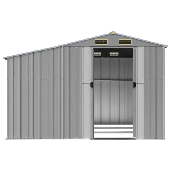 Sheds Summerhouses Carports Garden Shed Grey 277X279x179 Cm Galvanised Steel