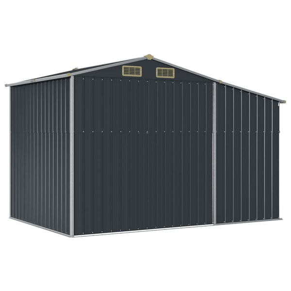 Sheds Summerhouses Carports Garden Shed Anthracite 277X192.5X179 Cm Galvanised Steel