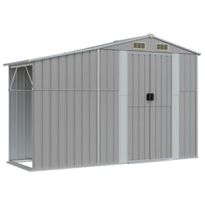 Sheds Summerhouses Carports Garden Shed Grey 277X93x179 Cm Galvanised Steel