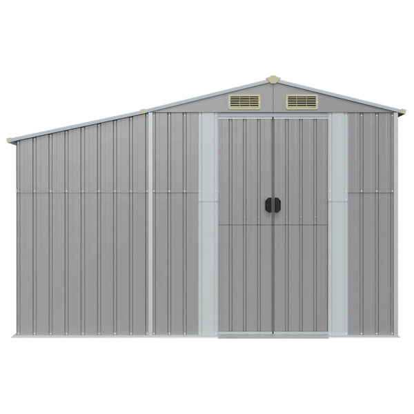 Sheds Summerhouses Carports Garden Shed Grey 277X93x179 Cm Galvanised Steel