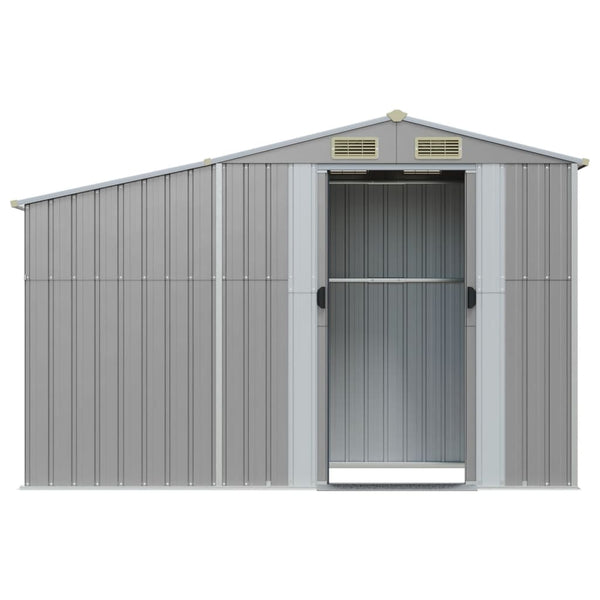 Sheds Summerhouses Carports Garden Shed Grey 277X93x179 Cm Galvanised Steel