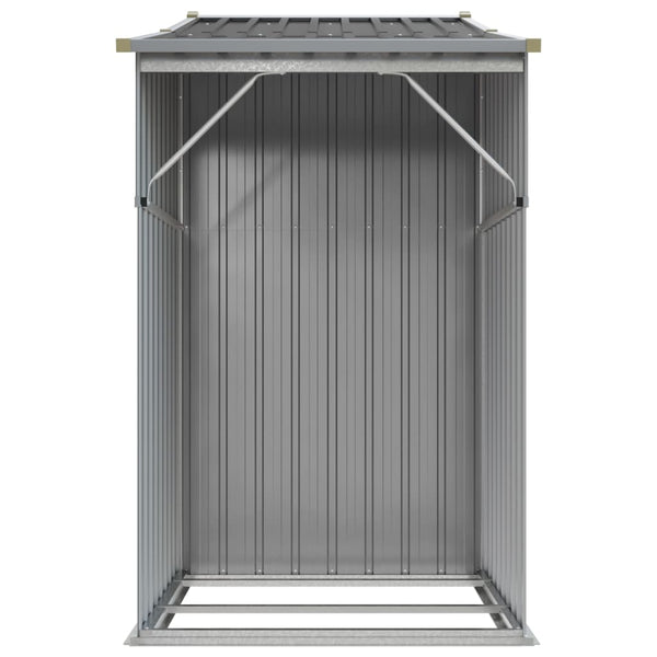 Sheds Summerhouses Carports Garden Shed Grey 277X93x179 Cm Galvanised Steel