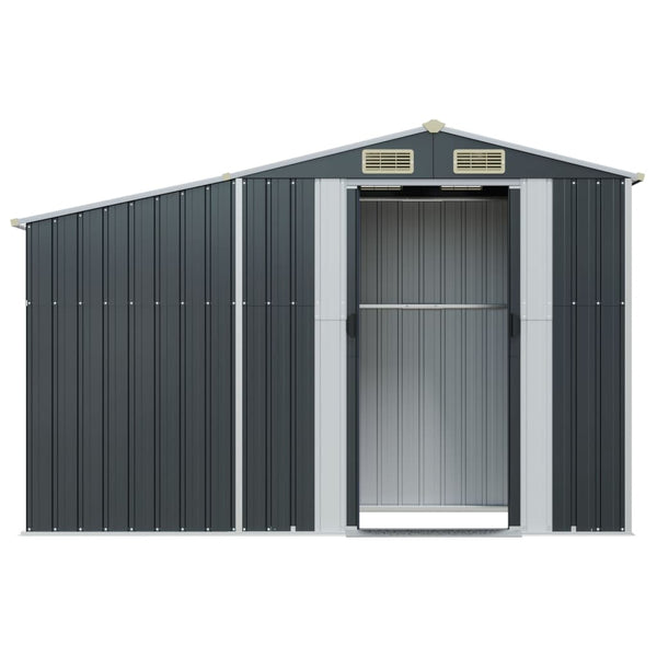 Sheds Summerhouses Carports Garden Shed Anthracite 277X93x179 Cm Galvanised Steel