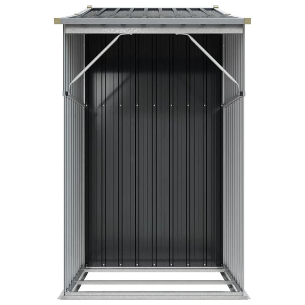 Sheds Summerhouses Carports Garden Shed Anthracite 277X93x179 Cm Galvanised Steel