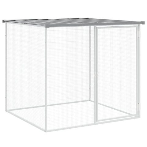 Poultry Cages Chicken Cage With Roof Light Grey 103X98x90 Cm Galvanised Steel