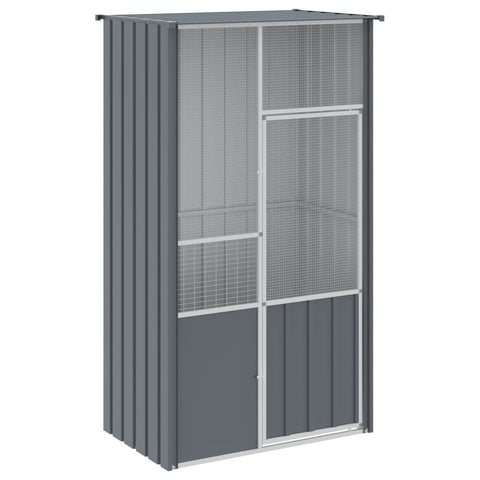 Small Animal Cages & Hutches Bird Cage Anthracite 115X78x200 Cm Galvanised Steel