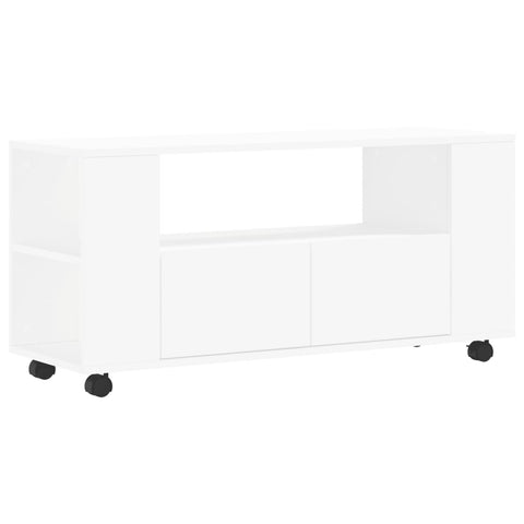 TV Stands & Entertainment Units Tv Cabinet White 102X34.5X43 Cm Engineered Wood