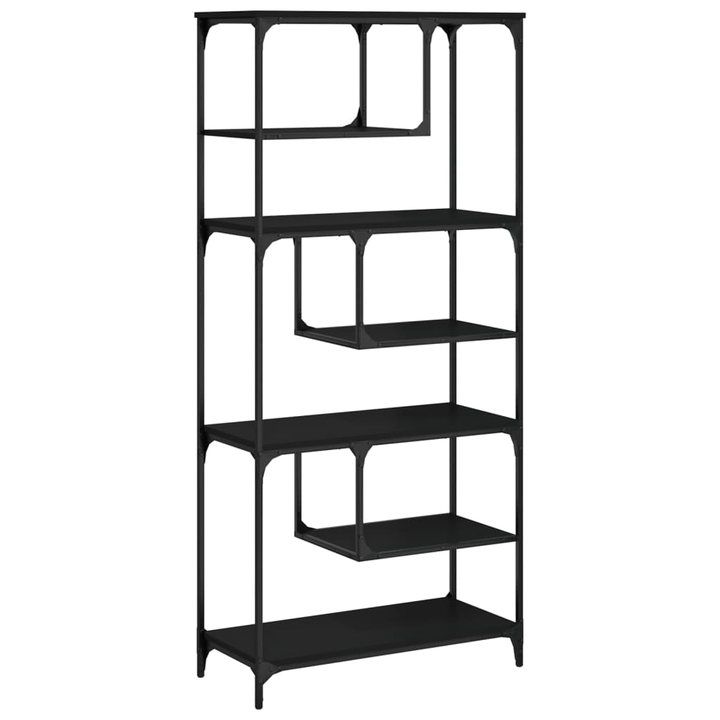 Bookshelves Bookcase Black 81X36x176 Cm Engineered Wood